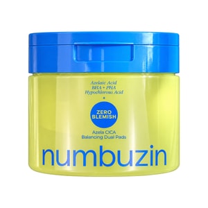 【韩国直邮】 韩国 Numbuzin 润碧之茵  No.0 Zero Blemish 壬二酸积雪草平衡双效棉片 60片/210ml 双面爽肤棉 控油舒缓 温和去角质 淡痘印
