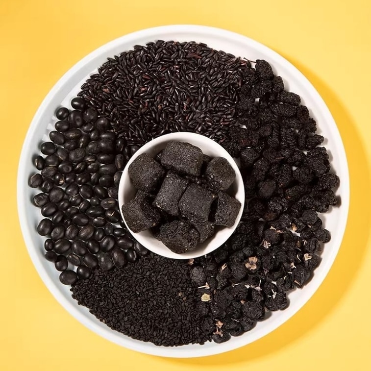 【中国直送】青香堂五黒餅、男性のための五黒髪強化活力餅、濃縮黒ゴマ、黒豆、桑の実、クコの実餅、伝統的な栄養補助食品、今すぐお召し上がりください、150g/ボトル 3