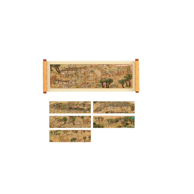 쑤녠 냉장고 자석 [청명절 강변 풍경 냉장고 자석] 3D 입체 스크롤 디자인 냉장고 자석 [예술적인 장식, 필수 선물] 트렌디한 중국풍, 고급스럽고 창의적인 기념 선물 3