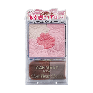 日本CANMAKE 花瓣五色腮红 浮雕腮红高光 #17 草莓牛奶  细腻珠光 不显毛孔 附赠腮红刷 新旧版随机发货