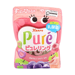 Bonbons PURE en forme d'anneau et de cœur, saveur fruits mélangés, 63 g【Avec bactéries lactiques】【3 saveurs mélangées】