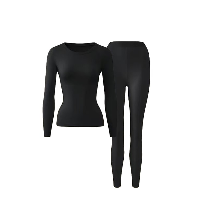 【中国からの直送】ツリーサーマル下着、秋服と秋パンツ、湿気と寒さ対策、軽くて暖かい - 5°C〜10°Cに適しています、女性サイズM - ブラック、加熱とベルベットの肥厚があります。
