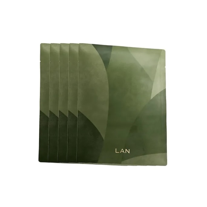 【香港直邮】 LAN 兰 小白膜2.0 5片装 兰花精粹+4D玻尿酸 舒缓修护 紧致保湿 干皮敏感肌闭眼冲 油敷搭档