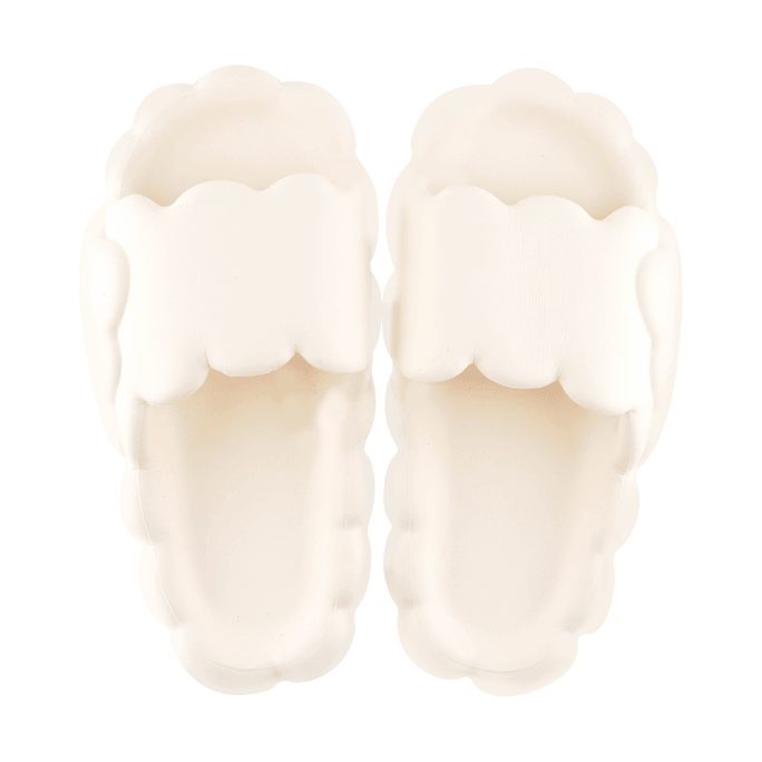Cloud Slides Slippers Open Toe Bathroom Sandals White US Women's Size 8.5-9.5 255mm