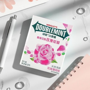 Rose Mint Chewing Gum 12 Pieces