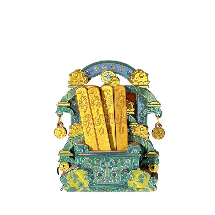 Sanxingdui Museum Cultural And Creative Bronze Divine Tree Good Luck Sign Refrigerator Sticker Pack 85 * 110cm