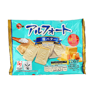 Alfort Salty Butter Cookies 4.44 oz【Japanese Cookies】【Made with French Fermented Butter】