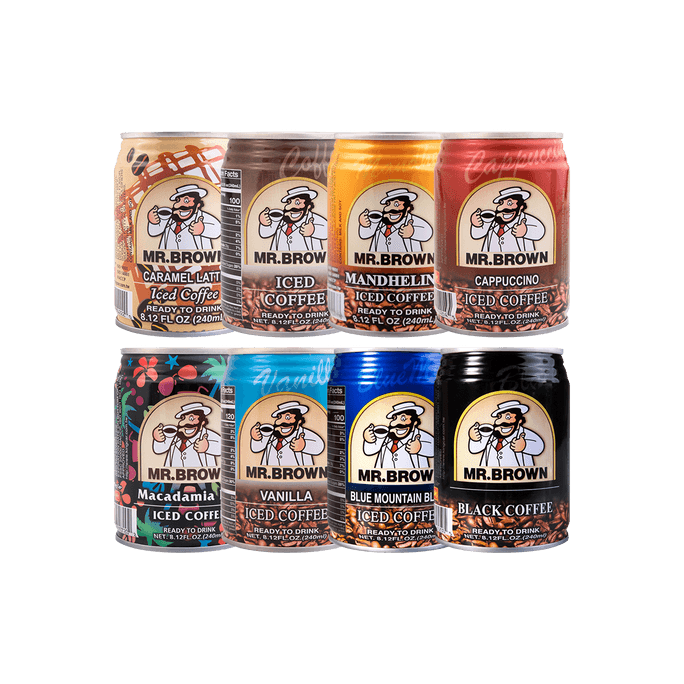 MR. BROWN Coffee -Assorted Flavors, 240ml* 8