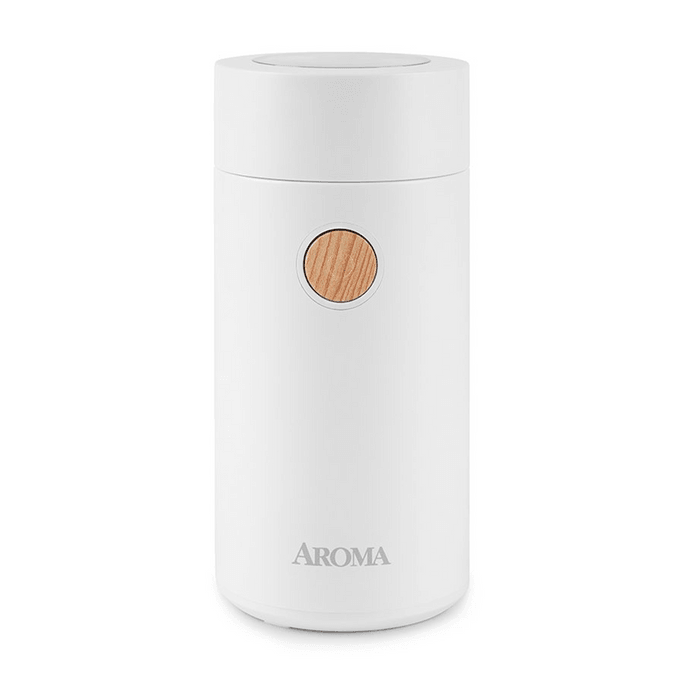 美國AROMA 便攜式咖啡磨豆機 研磨器 不銹鋼手沖咖啡磨粉器 ACG-107 白色