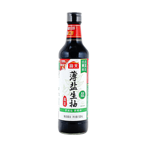 海天 薄鹽生抽 500ml 【減鹽30%】【優選黃豆釀造】