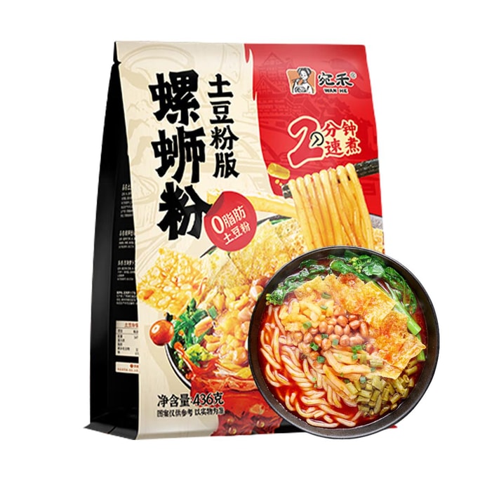宛禾 馬鈴薯粉版螺螄粉 436g【雙份腐竹】【2分鐘速煮速食】【線上獨家】