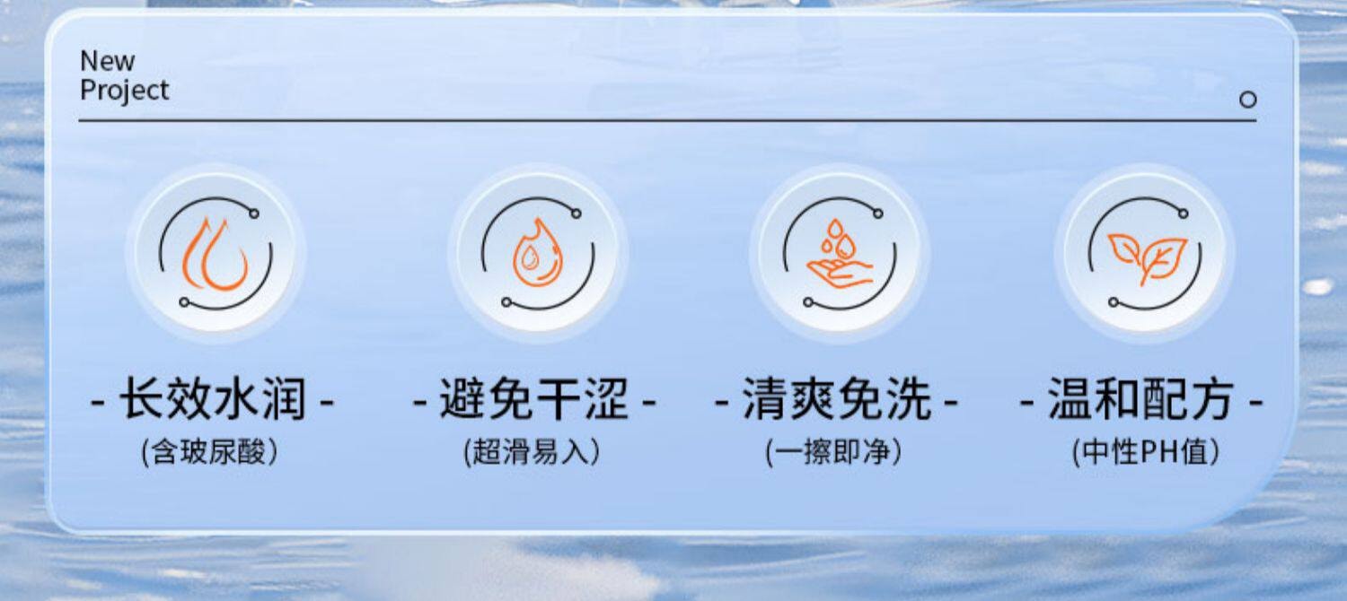 【中国直邮】 倍力乐 玻尿酸润滑液剂油夫妻房事男用品女性阴道私处专用激情爽滑60ml