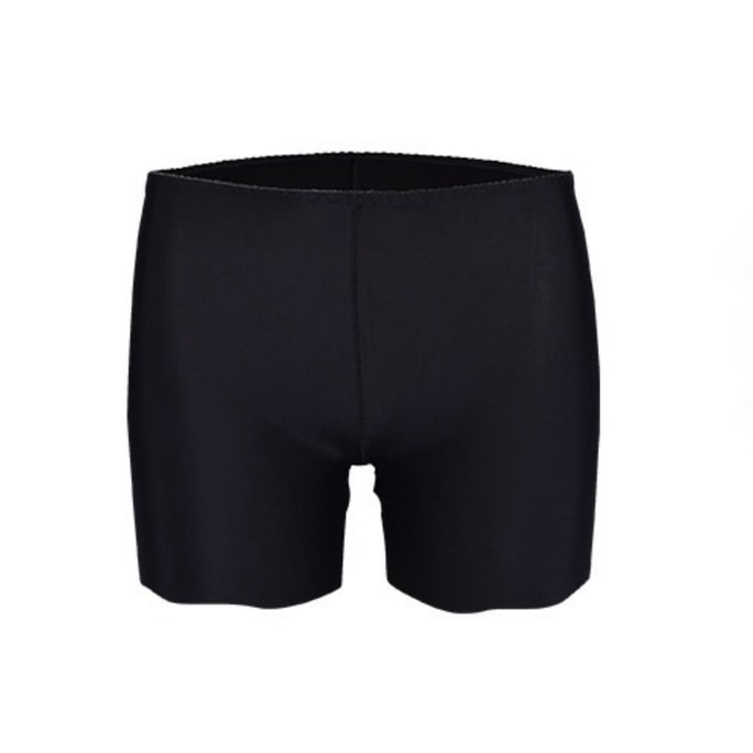 Thin Non-curled Edge Ice Silk No Trace Antiglare Bottom Safety Pants Black Middle Waisted One Size