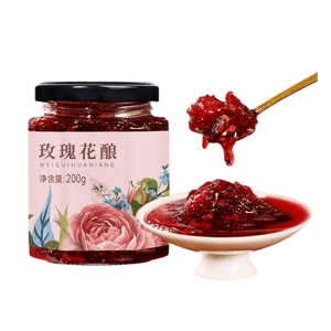 【中国直邮】 良使 玫瑰花酱烘焙面包酱食用花酱鲜花饼云南玫瑰花酱200g*1瓶