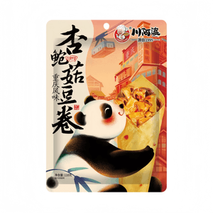 【中国直邮】 川阿婆 夹心豆卷杏鲍菇香辣红油袋装小包118g*3袋