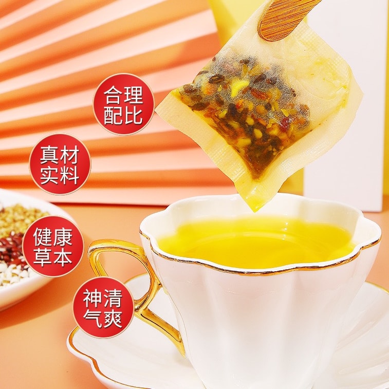 Dampness Clear Tea With Red Bean Orange Peel Red Tea For Acne Breakouts Weight Loss Slimming Blood Sugar Reduction Health-Promoting Tea 160g 5