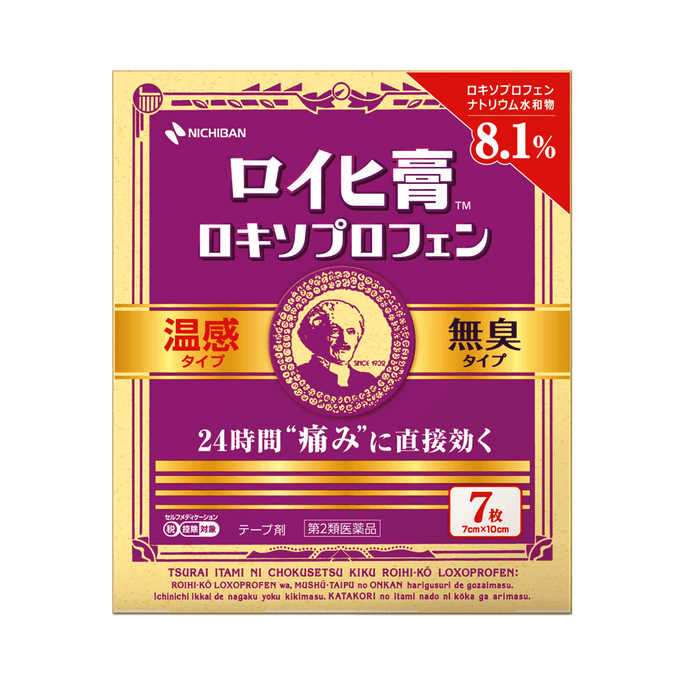 Nichiban roihi 24-hour loxoprofen inhibiting inflammation and analgesia odorless ointment 7 sheets