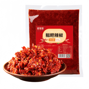 【中国直邮】 鲜窝窝 贵州特产糍粑辣椒500g 辣椒酱火锅底料炒菜辣子鸡糟辣椒调味品