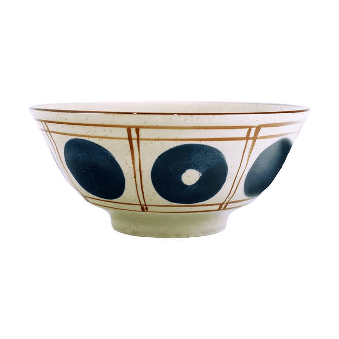 GOLDEN LION 羅紋粗陶瓷麵碗 餐具 椿影 8"