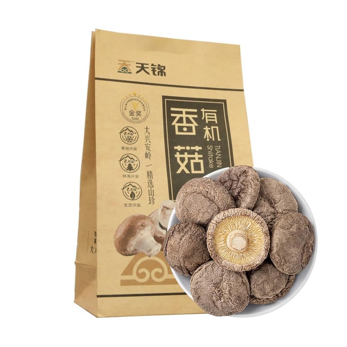 天錦 有機香菇 牛皮紙袋裝 100g
