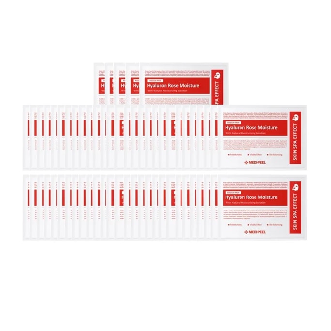 【香港直邮】 韩国 美蒂菲 玫瑰精粹保湿面膜50片 舒缓维稳 提亮淡纹 清爽修护 滋润补水 油皮干皮适用
