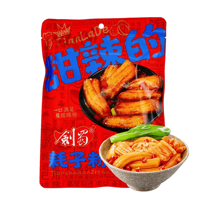 Northeast China Style Potato Noodles ,Sweet and Spicy Flavor, 9.88oz
