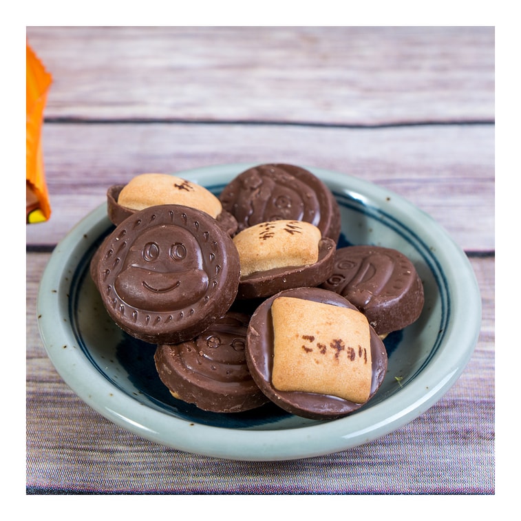 日本SHOEI DELICY 奶油夾心巧克力餅乾 96g【超萌巧克力次郎造型】 10
