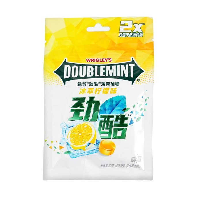 Cool Mint Hard Candy with Ice Lemon Flavor, 0.72 oz【Double Natural Menthol For Fresh Breath】