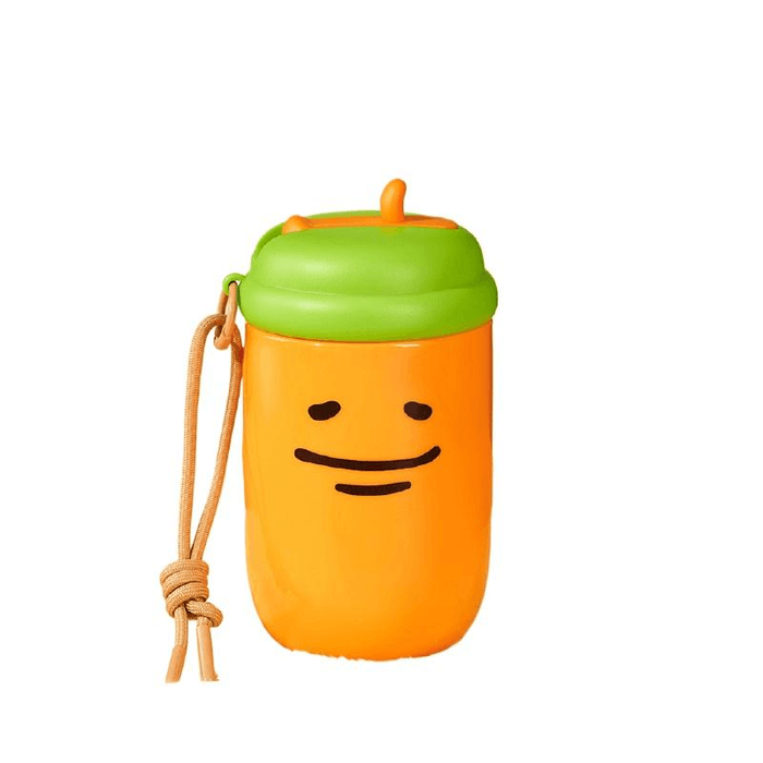 【中国直送】Yancang Siam Lipu Zhang Tianzhong かわいいニンジン漫画ウォーターボトル 吊り下げストラップ付き 450ml