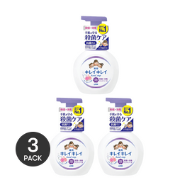 【Value Pack】Japan Antibacterial Household Sanitizer Foam Hand Soap Safe for Children #Floral Flavor, 8.5 fl oz*3
