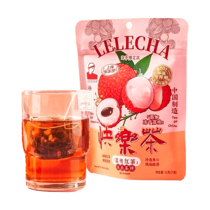 乐乐茶 荔枝红茶 水果茶冷泡茶茶包 养生花茶 7包【亚米独家】
