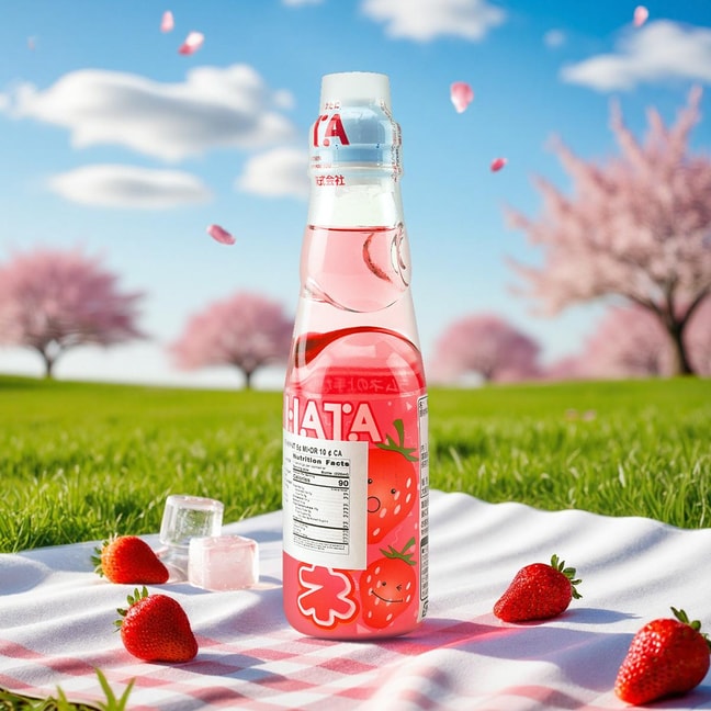 Ramune Soda - Strawberry Flavor, 6.76fl oz