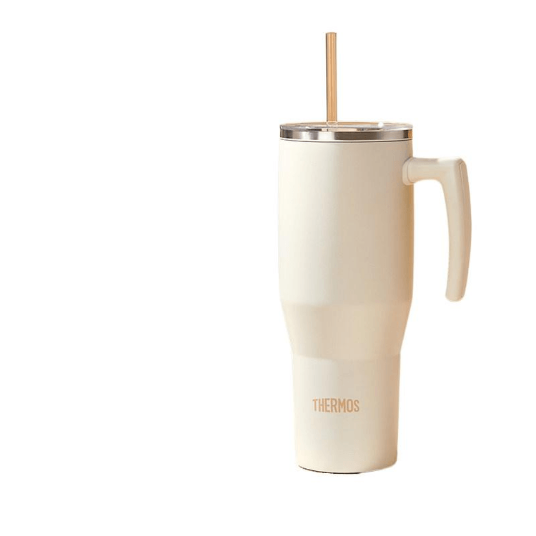 白磁筒盃 中國直郵】 日本THERMOS 膳魔師大容量保溫杯巨無霸高顏值吸管運動水杯
