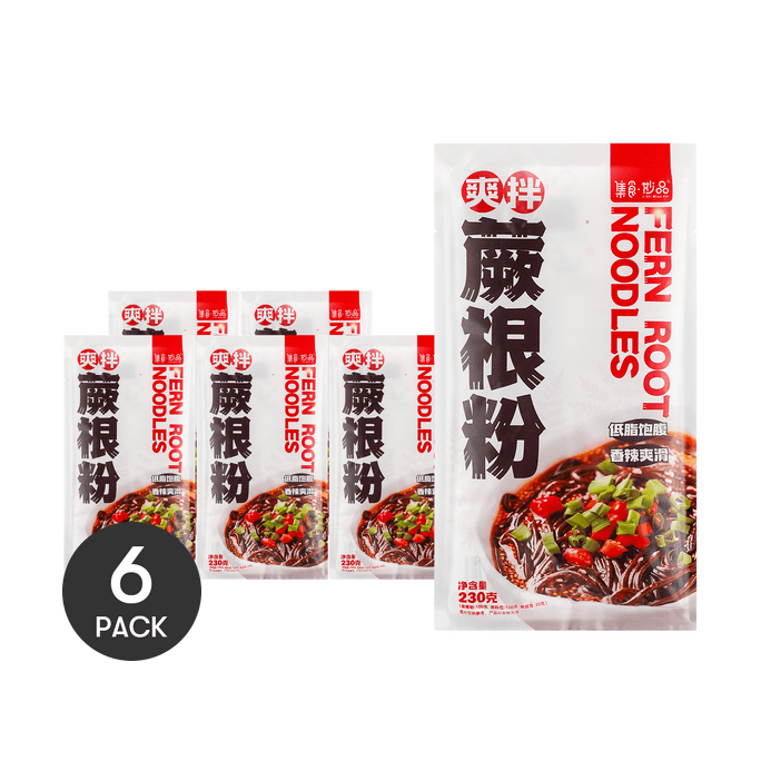 集食妙品 爽拌蕨根粉 230g*6【6包装】【低脂饱腹代餐】
