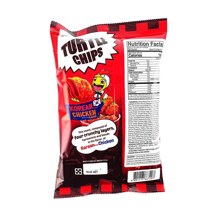 韓國ORION好麗友 烏龜酥薯片 韓式甜辣炸雞味 160g【亞米獨家】 5