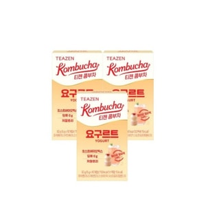 【韩国直邮】 韩国 Teazen 康普茶低卡0糖发酵饮品 酸奶味 10条3盒