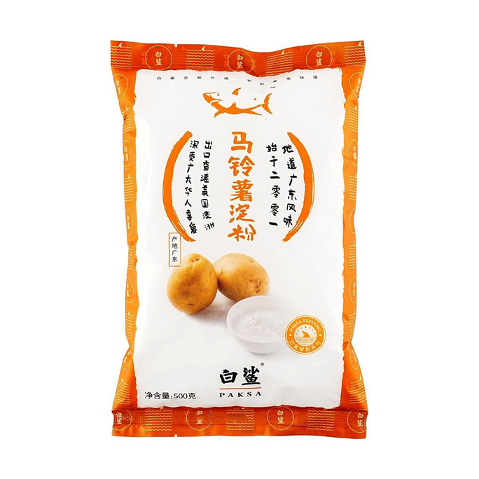 白鲨 马铃薯淀粉 土豆粉 500g【勾芡炒菜生粉太白粉】