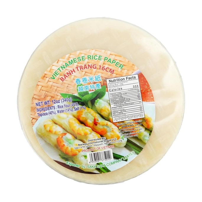 越南SAKA SAKA 超薄春卷米纸 16cm 340g