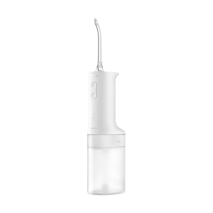 Irrigateur buccal électrique Blanc Set 200ml 【Impulsion haute fréquence】【4 modes de nettoyage】【Étanche IPX7】