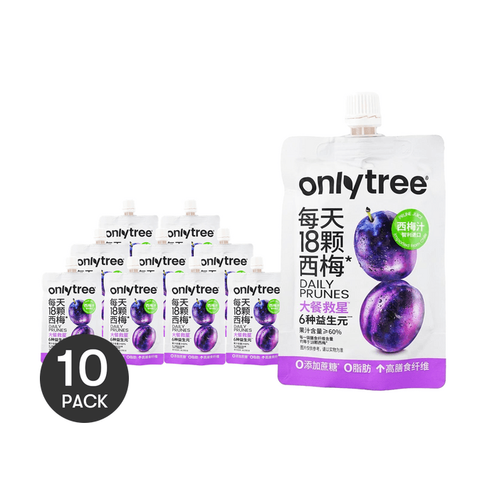 18 Pieces of Dried Plum Juice , 3.38 fl oz *10【Value Pack】