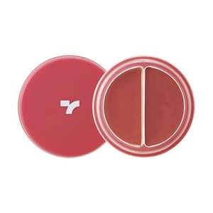 Cheek Tone Lip And Cheek Duo Balm, Half-Velvet Matte + Half-Gloss, with Silicone Brush, 0.16 oz. #05 Toasty Rose