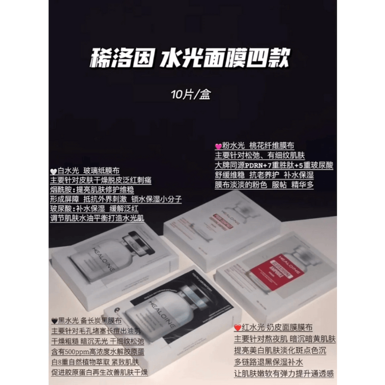 Black Hydra-Glow Collagen Mask 10 pcs 4