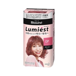 【Expédition directe du Japon】 Kao Blaune Lumiest Coloration pour cheveux, cache les cheveux gris, 0P Baie Rose, 1 unité