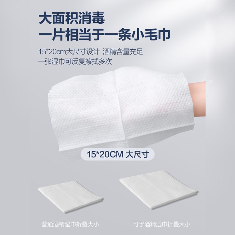 [중국 직배송] 신유커푸 소독 물티슈, 개별 포장, 알코올 75% 함유, 10매입 3