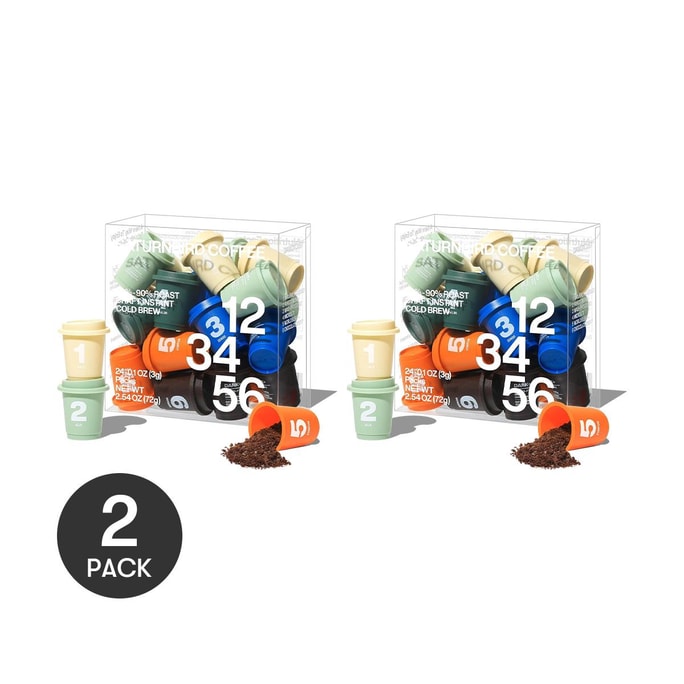 【Value Pack】Instant Cold Brew Coffee 6-Flavor Mix - Light to Dark Roast Coffee,24 Pieces* 2 Packs