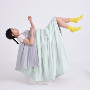 [中国直送] HSPM 新シンプルA級クールシルクエアコンキルト、洗濯機洗い可能な夏用キルト、グリーンとグレー[A級クールメロンキルト] 180x220cm