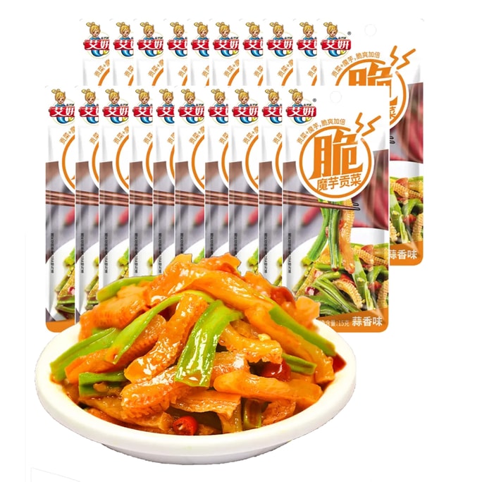 Aiyan Konjac Gong Vegetable Garlic flavor 15g*20 pack in a box