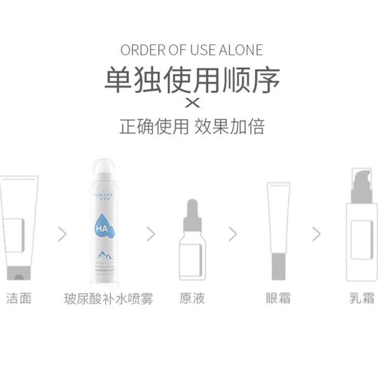 玫黛琳 玻尿酸保湿补水喷雾 【男女适用】清爽保湿控油 温和舒缓肌肤爽肤水 化妆水 150ML 8