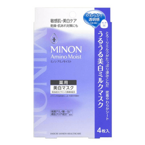 【日本直效郵件】 日本 DAIICHI-SANKYO MINON蜜濃 胺基酸保濕美白面膜20ml*4枚