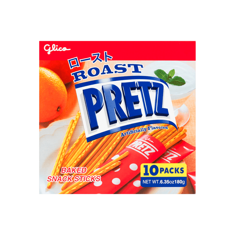 GLICO格力高 PRETZ 烘烤脆棒 烤糖味 10包入 180g 5
